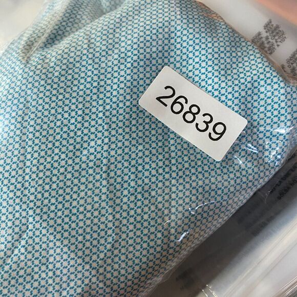 Nick Graham Shirt Men M Medium Blue Geometric Button Up Stretch Modern Fit - Picture 9 of 9